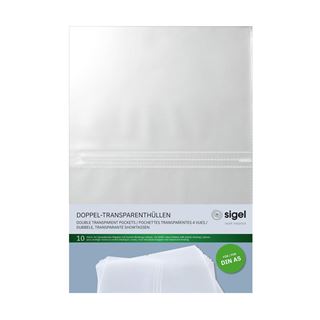 SIGEL Sichth&uuml;llen Speisekarten DIN A5 transparent gl&auml;nzend