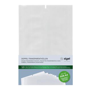 SIGEL Sichth&uuml;llen Speisekarten DIN A4 transparent gl&auml;nzend