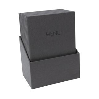 SIGEL Speisekarten-Mappen DIN A4, 2 H&uuml;llen anthrazit, 10 St.