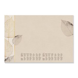 SIGEL Schreibtischunterlage Natural Leaves 2026/2027 creme Papier