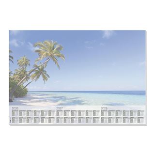 SIGEL Schreibtischunterlage Beach 2026/2027/208 blau Papier 59,5 x