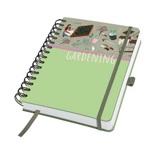 SIGEL Notizbuch mit Spirale Jolie&reg; ca. DIN A5 blanko, braun,