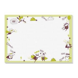 SIGEL Schreibtischunterlage Little Heroes hellgr&uuml;n Papier 42,0 x