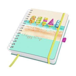 SIGEL Notizbuch mit Spirale Jolie&reg; ca. DIN A5 punktkariert, pink,