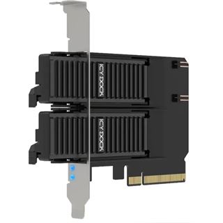 ICY Dock Adapter 2x M.2 NVMe to PCIe 4.0 x8 card bifurcation