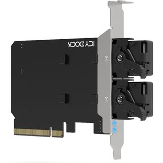 ICY Dock Adapter 2x M.2 NVMe to PCIe 4.0 x8 card bifurcation