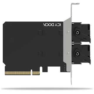 ICY Dock Adapter 2x M.2 NVMe to PCIe 4.0 x8 card bifurcation