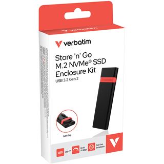 Verbatim USB3.2 Gen2 Store 'n' Go M.2 NVMe SSD Enclosure Kit