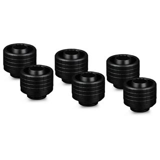 Thermal Grizzly DeltaMate Fitting - ST16 Black 6er-Pack