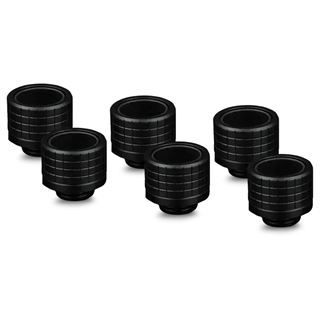 Thermal Grizzly DeltaMate Fitting - HT16 Black 6er-Pack