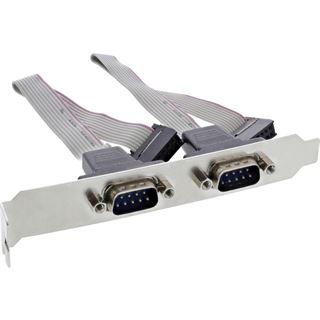 InLine Serielles Slotblech 2-fach, 9-pol Stecker an 10-pol