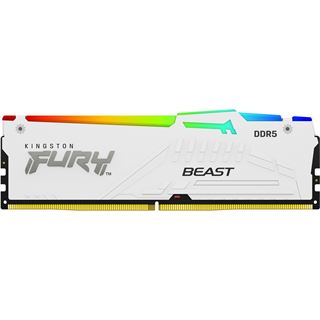 16GB Kingston FURY Beast RGB wei&szlig; DDR5-6400 DIMM CL32 Single