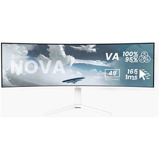 49" (124,46cm) Arozzi Nova 49TUW165 weiss 5120x1440 1x USB-C mit
