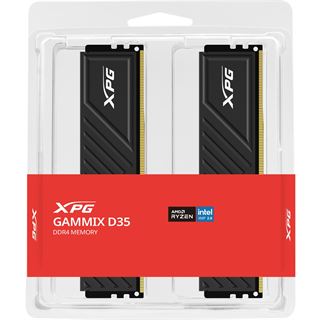 16GB (2x 8GB) ADATA XPG Gammix D35 schwarz DDR4-3600 (INTEL XMP)