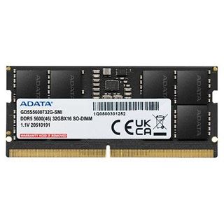 32GB ADATA Tray DDR5-5600 SO-DIMM CL40 Single
