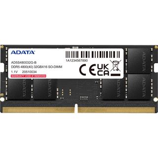 32GB ADATA SO-DIMM DDR5-4800 SO-DIMM CL40 Single