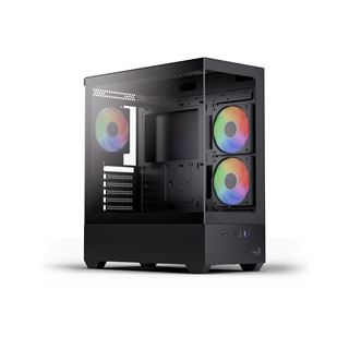 Aerocool P500D-G-BK-v1 (schwarz, Tempered Glass x 2)