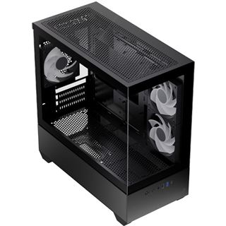 Aerocool P300D-G-BK-v1 (schwarz, Tempered Glass x 2)