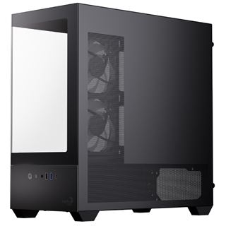 Aerocool P300D-G-BK-v1 (schwarz, Tempered Glass x 2)