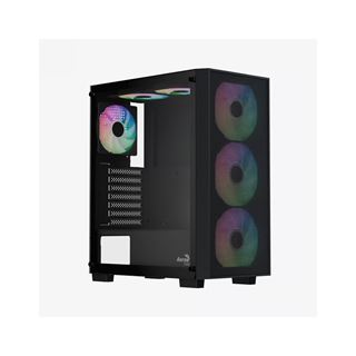 Aerocool B509A Flow-G-BK-v1, mit Netzteil Aero 650 (schwarz, Tempered