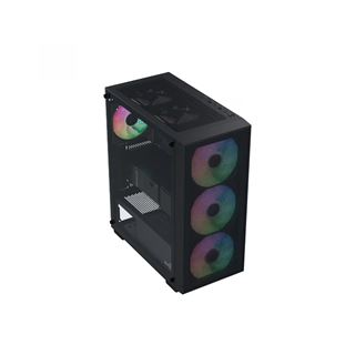 Aerocool B509A Flow-G-BK-v1, mit Netzteil Aero 650 (schwarz, Tempered