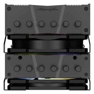 EKL Alpenf&ouml;hn Brocken 4 Max schwarz ARGB Tower K&uuml;hler