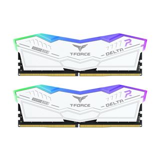 32GB TeamGroup T-Force Delta RGB wei&szlig; DDR5-6400 DIMM CL32 Dual
