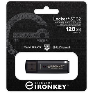 128GB Kingston IronKey Locker+ 50 (anthrazit, USB-A 3.2 Gen 1)