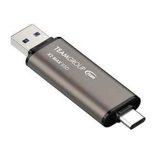 1TB TeamGroup X2 MAX (titan/schwarz, USB-A, USB-C)