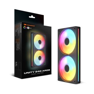 243x125x25mm Cougar Reversed-L&uuml;fter Unity240-FB ARGB PWM, schwarz