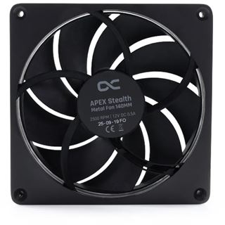 140x140x25mm Alphacool Apex Stealth Metall L&uuml;fter 2500rpm Schwarz