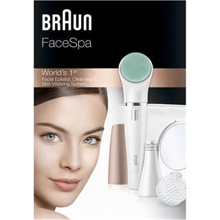 Braun FaceSpa 851V Gesichtsepilierer/-b&uuml;rste (wei&szlig;/bronze)