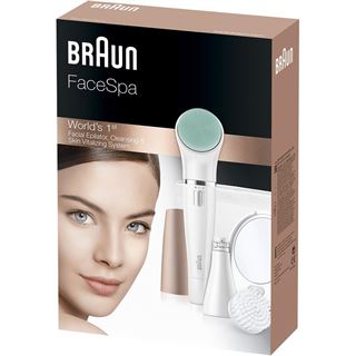 Braun FaceSpa 851V Gesichtsepilierer/-b&uuml;rste (wei&szlig;/bronze)