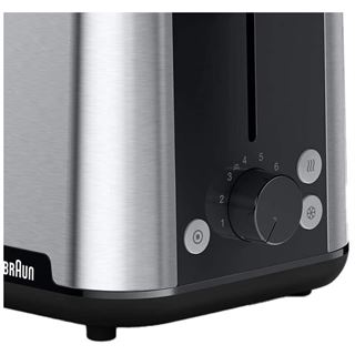 Braun Toaster PurShine HT 1510 BK (edelstahl/schwarz, 900 Watt,