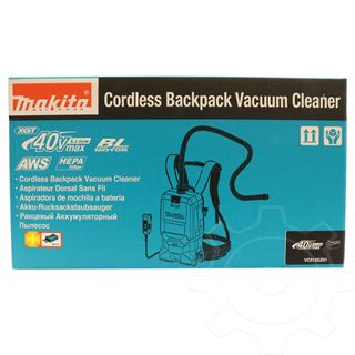 Makita Akku-Rucksackstaubsauger VC012GZ01 (blau, ohne Akku und
