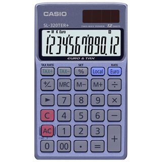 CASIO SL-320TER+ Taschenrechner stahlblau