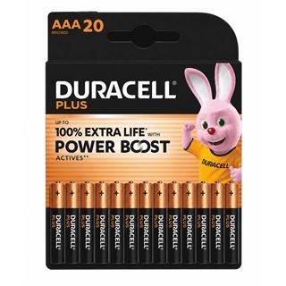 Duracell Batterien PLUS Alkali-Mangan Micro AAA 1,5 V, 20 St.