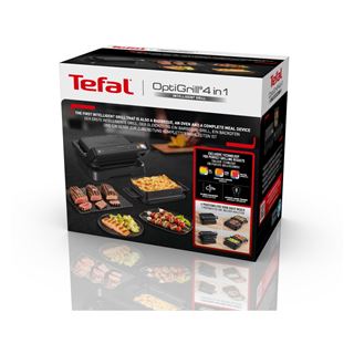 Tefal OptiGrill 4in1 GC7748 (schwarz, 2.100 Watt, mit Backschale)