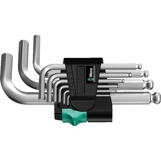 Wera Winkelschl&uuml;sselsatz 950 PKS/9 SM N (mit Halteclip)