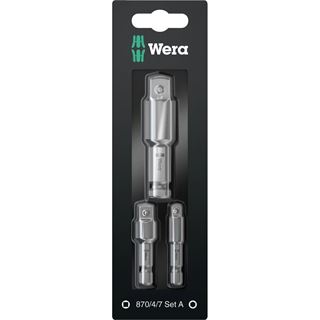 Wera Steckschl&uuml;ssel Adapter-Satz 870/4/7 Set A SB (f&uuml;r