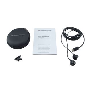 Conceptronic Headset Ohrh?rer USB-C/Mikro/Ergono./+ 1.20m sw