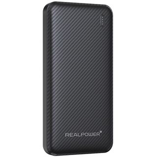 Realpower PB-10000 Plus,10.000 mAh,20W,2x USB-A,1xUSB-C black
