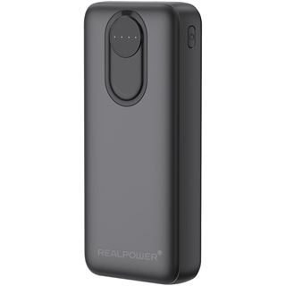 Realpower PB-20000 Pro,20.000 mAh,30W,2x USB-A,1x USB-C black