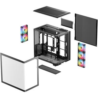 Deepcool CG590U Midi Tower ohne Netzteil schwarz