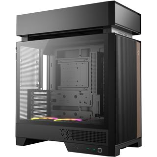 Deepcool CL660 (schwarz/holz, Tempered Glass)
