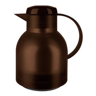 Emsa SAMBA Isolierkanne, 1 Liter (dunkelbraun/transparent, QUICK