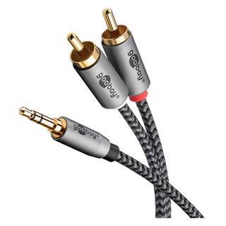 (&euro;17,80*/1m) 0.50m goobay Audio Adapterkabel 3,5mm 3.5mm Klinke
