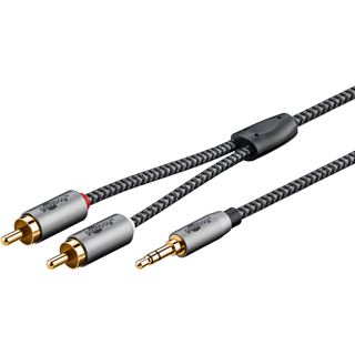 (&euro;17,80*/1m) 0.50m goobay Audio Adapterkabel 3,5mm 3.5mm Klinke