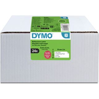 Dymo LW-R&uuml;cksendeetiketten Vorteilspack 19x51mm 24Rl 500Stk