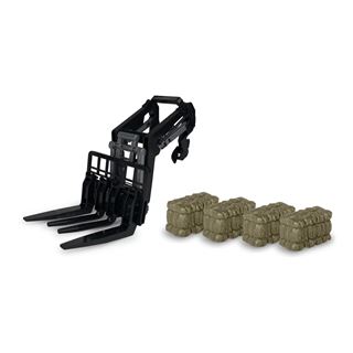 Jamara Frontlader mit Gabel & 4 Heuballen f?r RC-Traktor 1:2